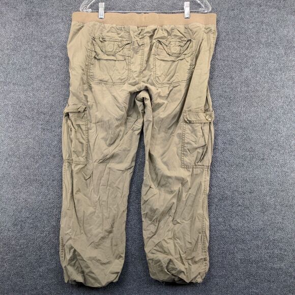 Old Navy Mens Cargo Jogger Pants Tan Size L Pockets Drawstring - Picture 3 of 11
